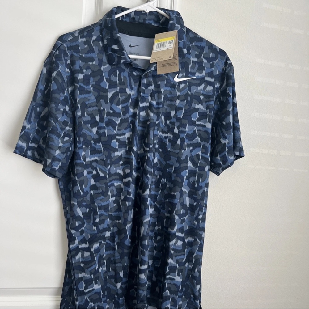 Nike Blue Urban Camo Polo Shirt.